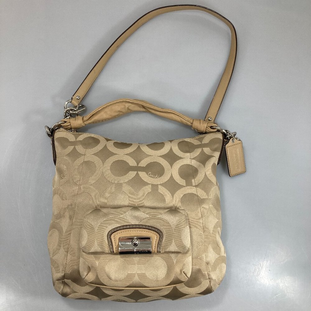 Coach Kristin Beige Sateen Crossbody Bag 14753